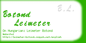 botond leimeter business card